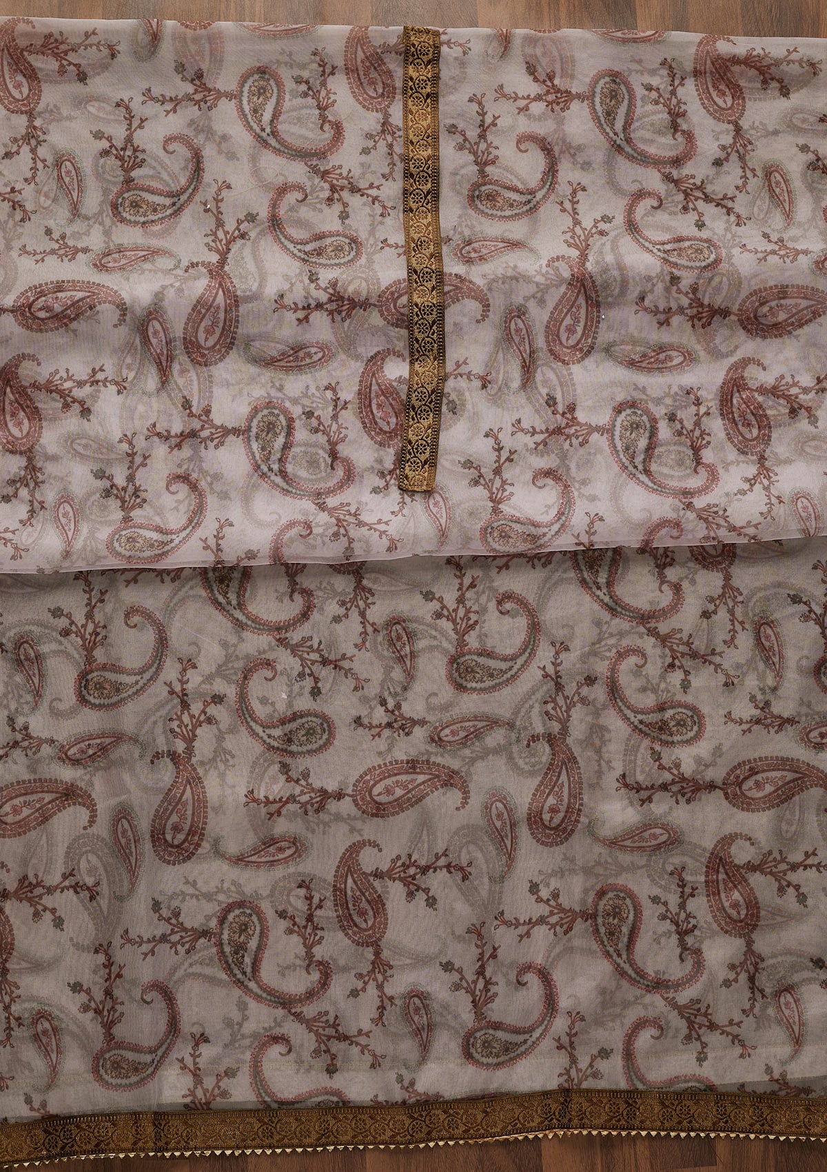 Mehendi Print Tissue Unstitched Salwar Suit-Koskii