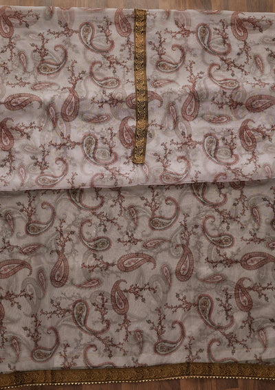 Mehendi Print Tissue Unstitched Salwar Suit-Koskii