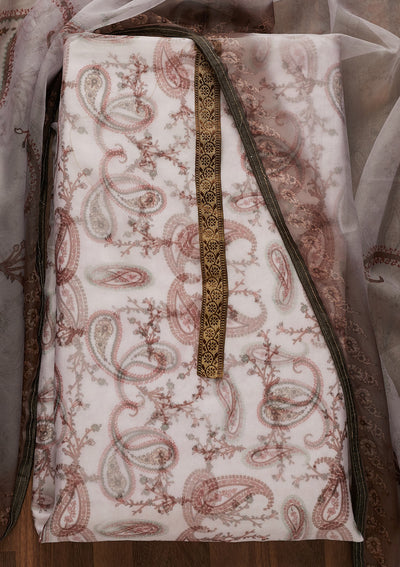 Mehendi Print Tissue Unstitched Salwar Suit-Koskii