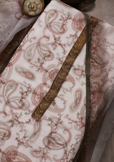 Mehendi Print Tissue Unstitched Salwar Suit-Koskii