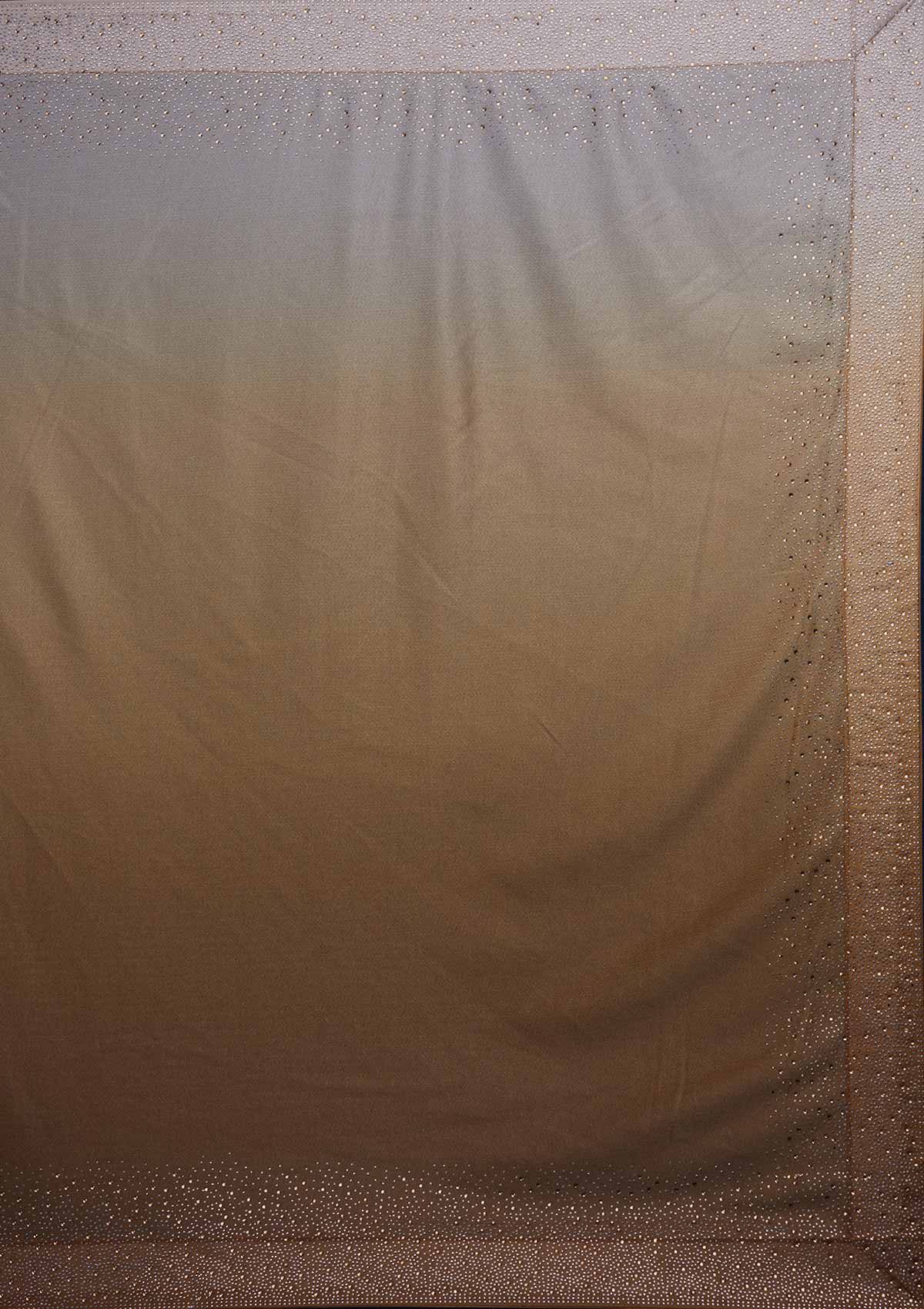 Mehendi Swarovski Tissue Designer Saree - Koskii