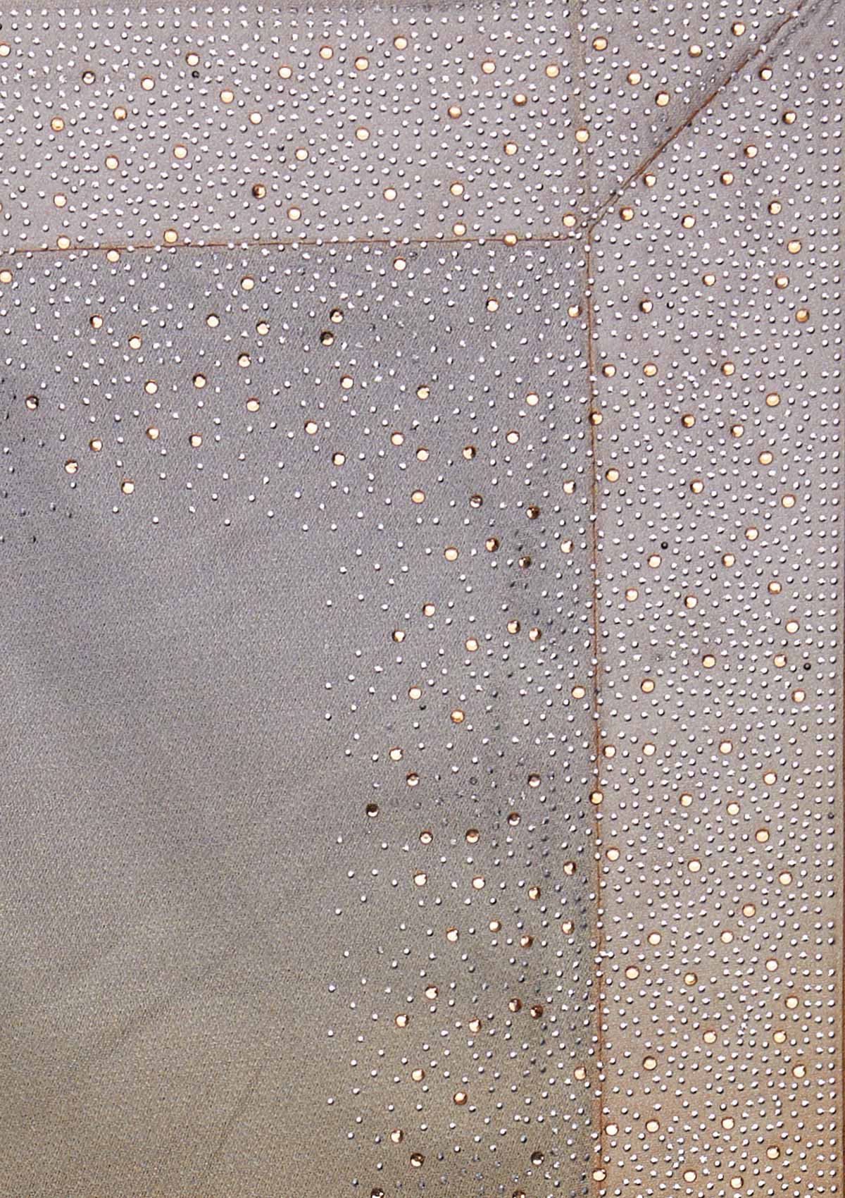 Mehendi Swarovski Tissue Designer Saree - Koskii