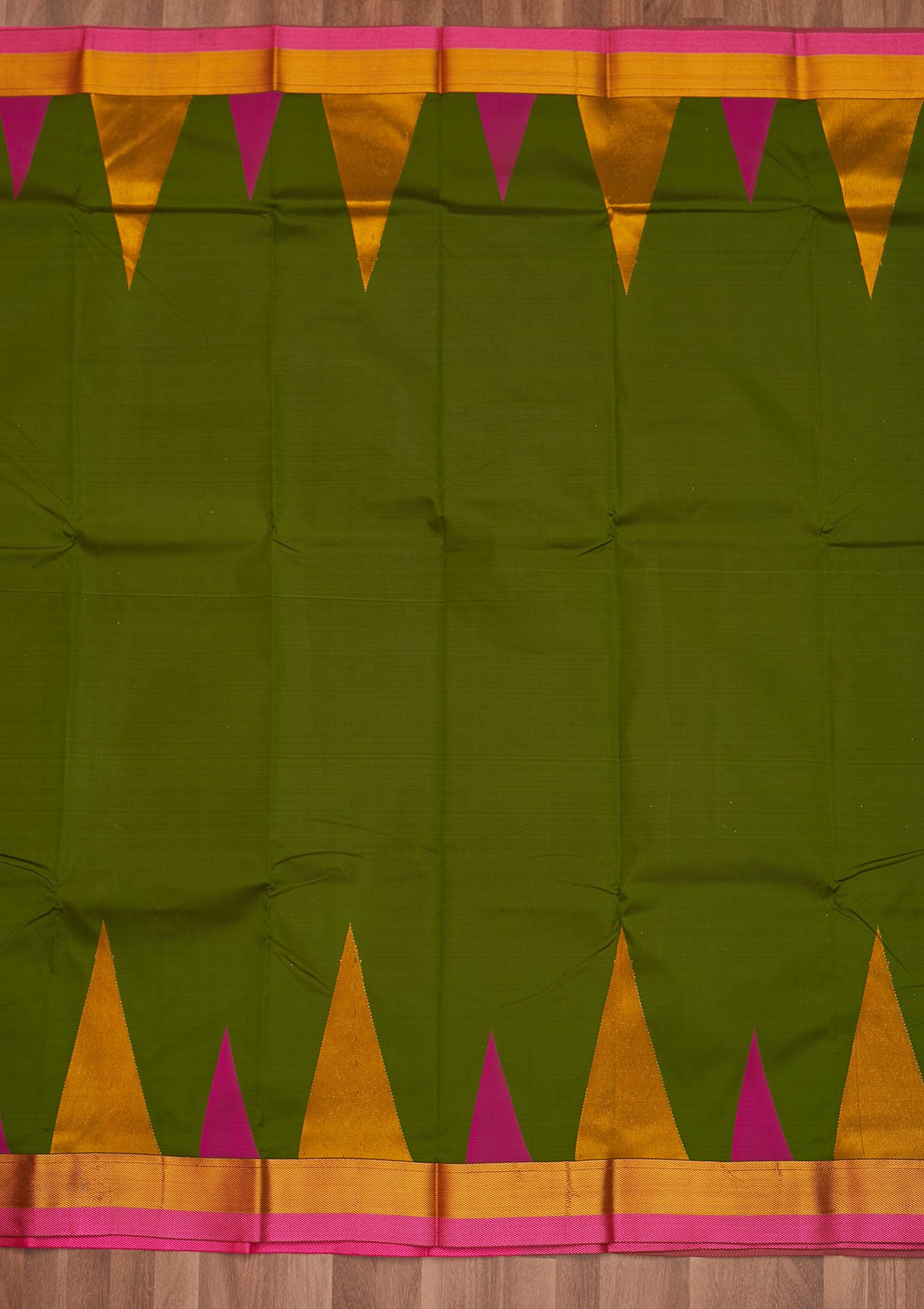 Mehendi Zariwork Art Silk Designer Saree - Koskii