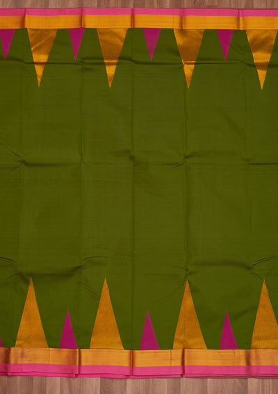 Mehendi Zariwork Art Silk Designer Saree - Koskii