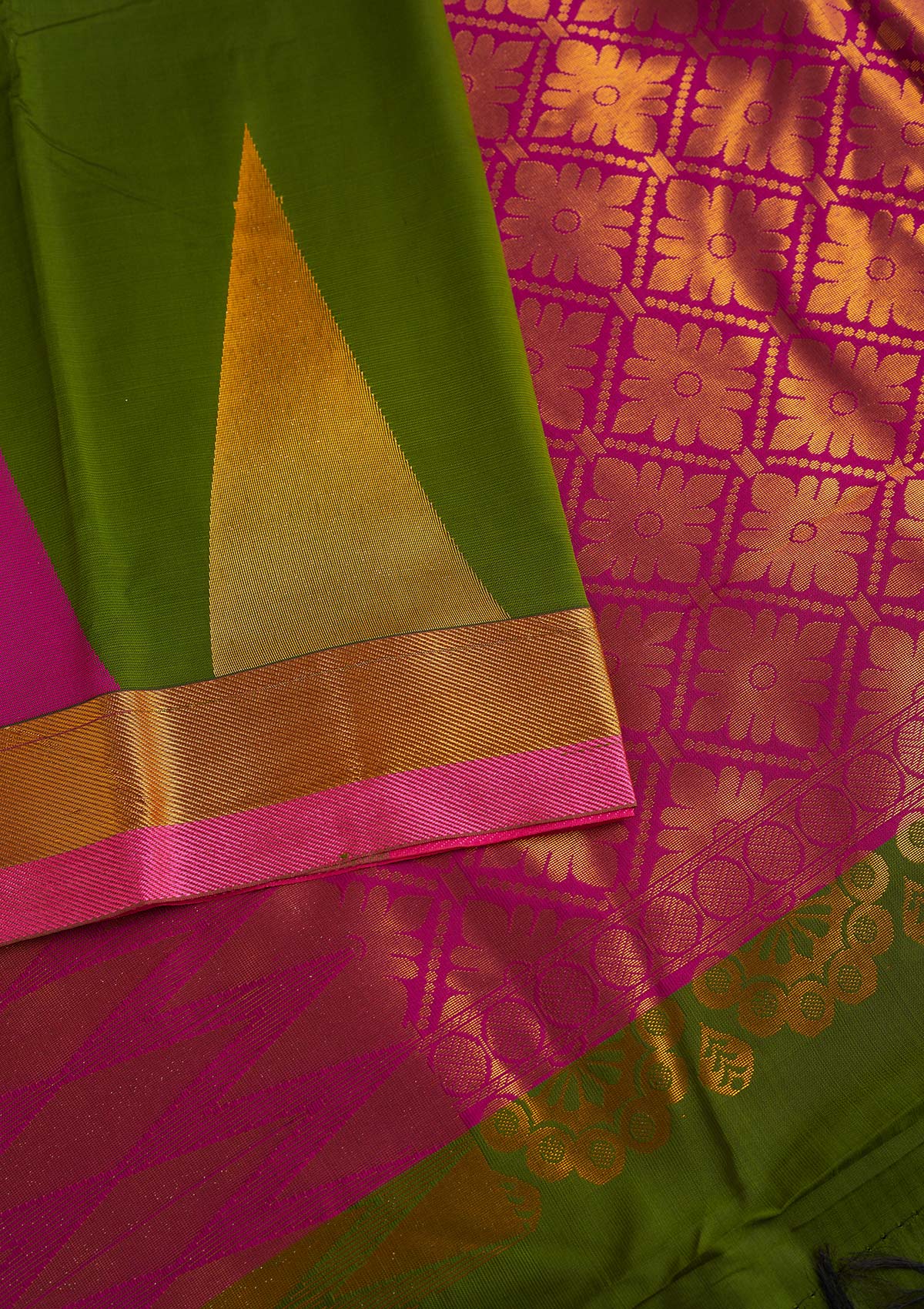 Mehendi Zariwork Art Silk Designer Saree - Koskii