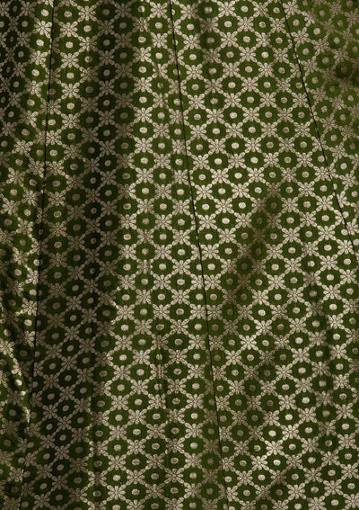 Mehendi Zariwork Banarasi Designer Skirt - koskii