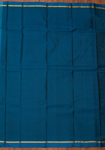 Mehendi Zariwork Pure Silk Designer Unstitched Saree - Koskii