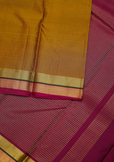 Mehendi Zariwork Pure Silk Designer Unstitched Saree - Koskii