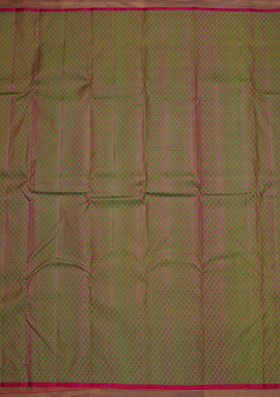 Mehendi Zariwork Pure Silk Designer Saree - Koskii