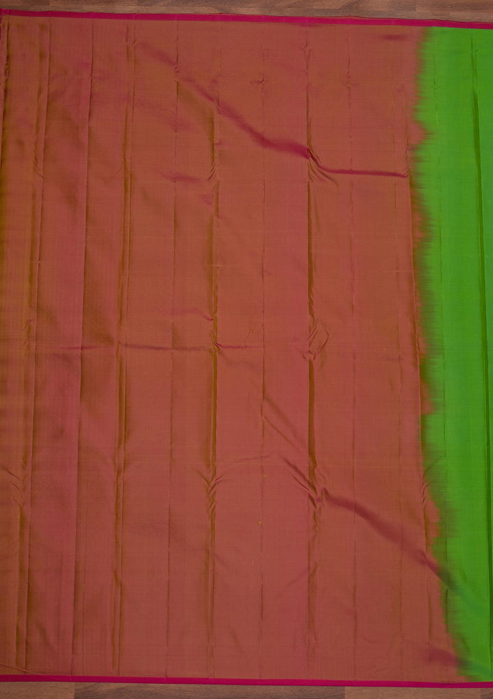 Mehendi Zariwork Pure Silk Designer Saree - Koskii
