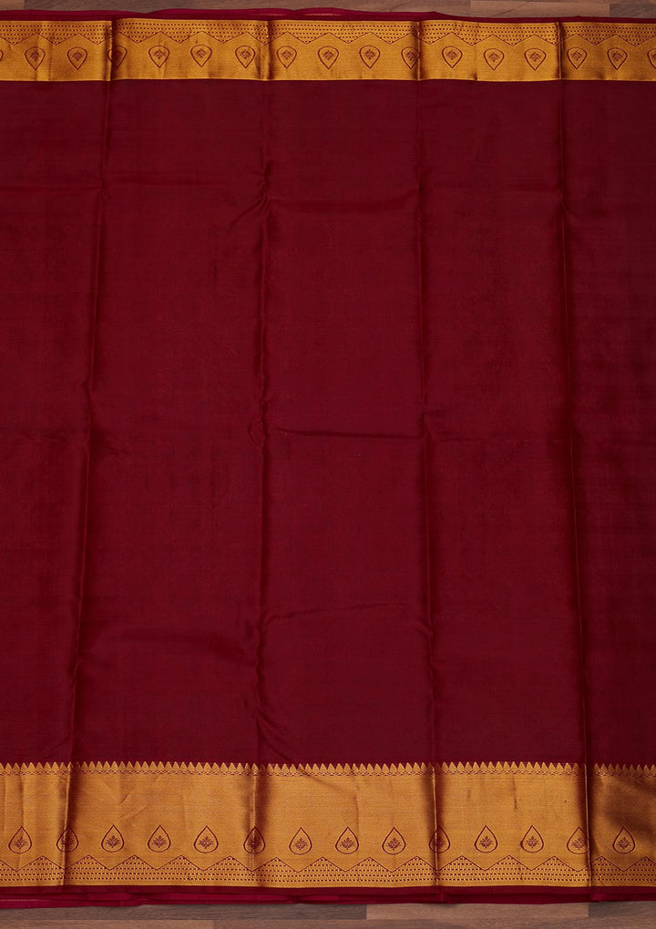 Mehendi Zariwork Pure Silk Designer Saree - Koskii