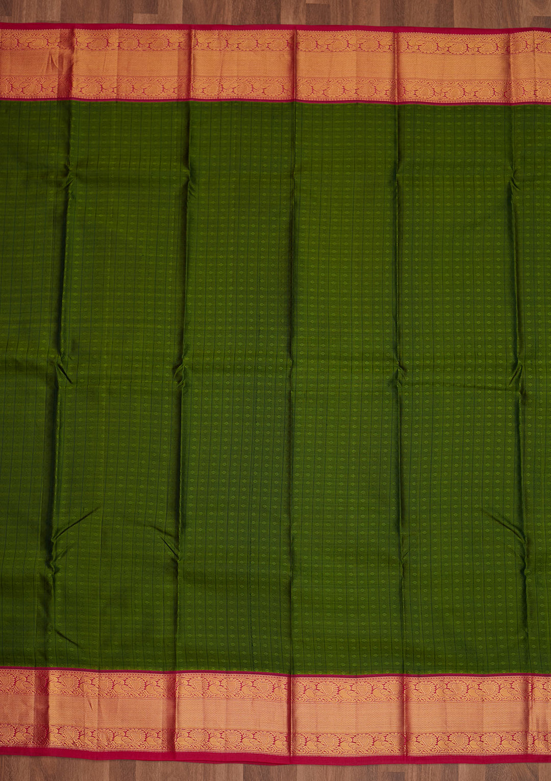 Mehendi Zariwork Pure Silk Saree - Koskii