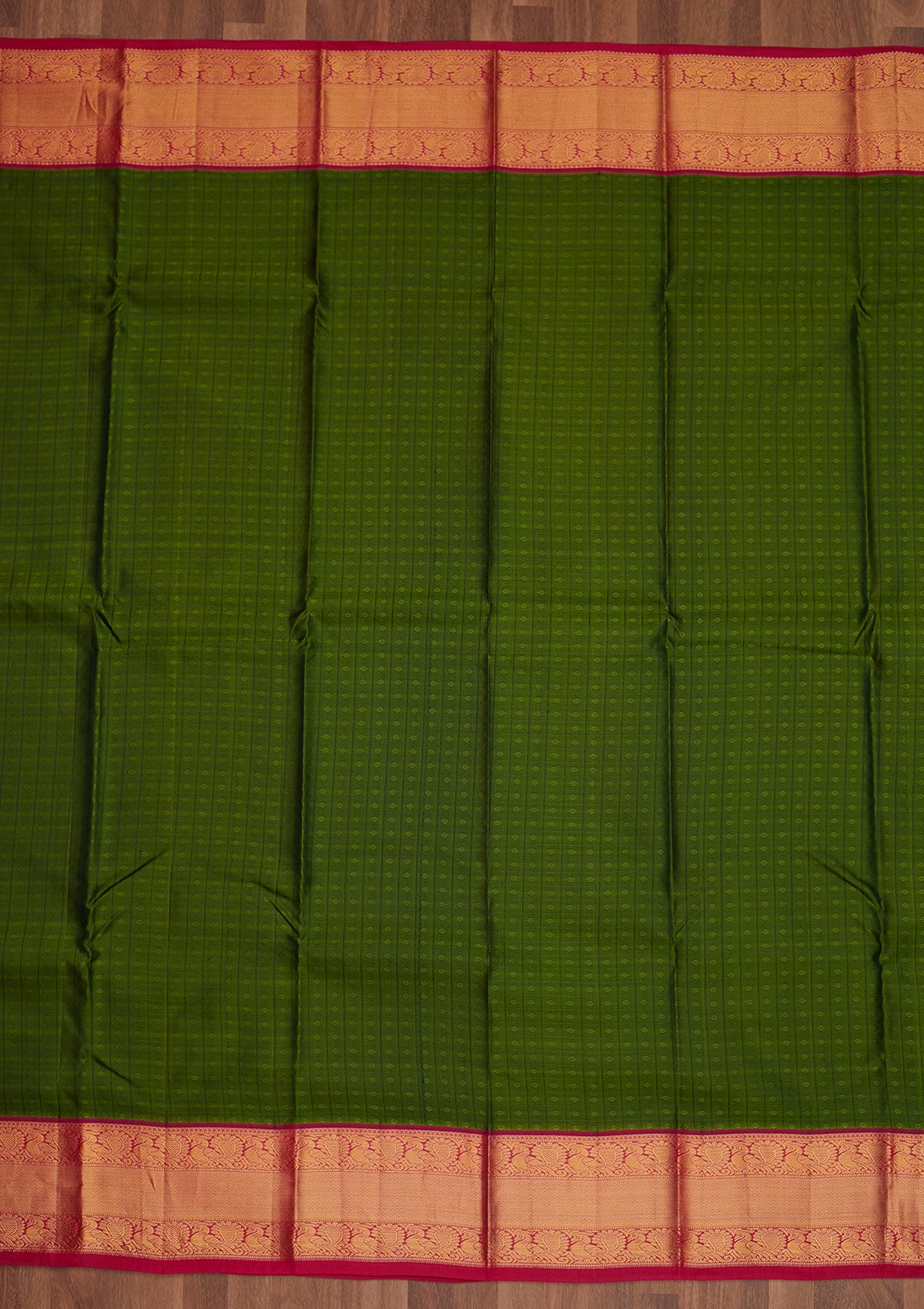 Mehendi Zariwork Pure Silk Saree - Koskii