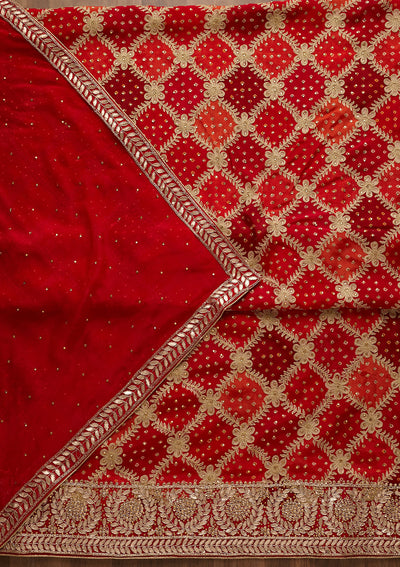 Multi Stonework Semi Crepe Unstitched Salwar Suit-Koskii