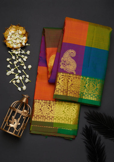 Multi Zariwork Pure Silk Designer Saree - Koskii