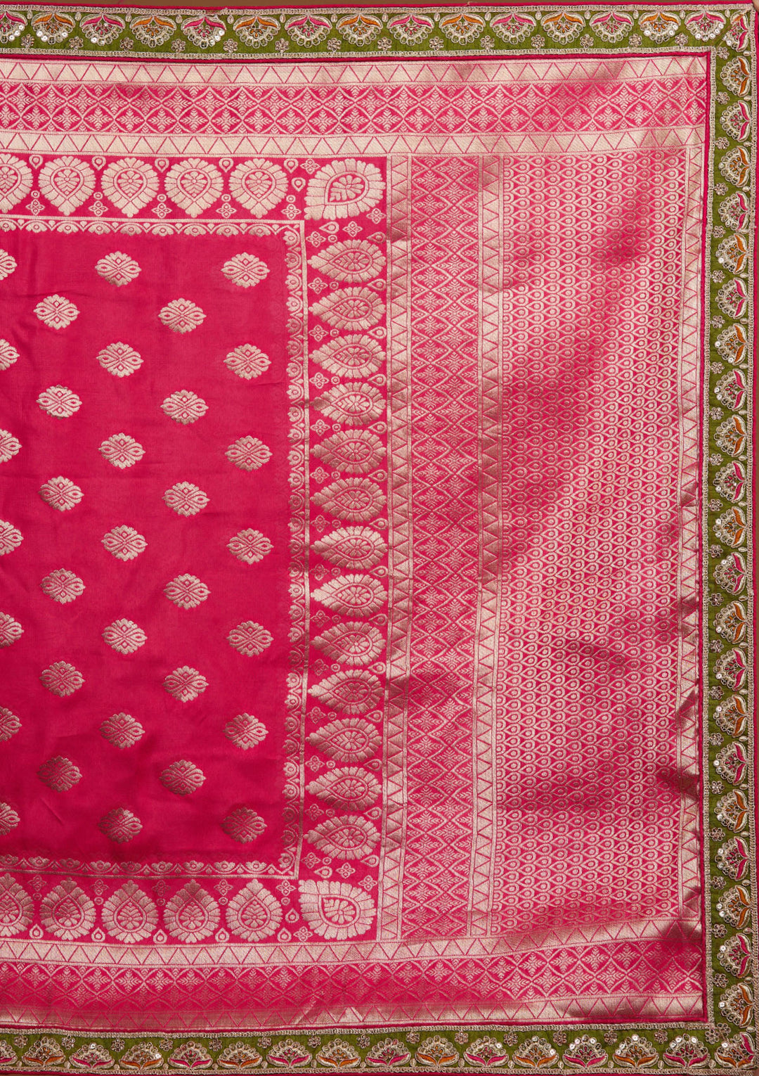Multi Zariwork Raw Silk Designer Lehenga-Koskii