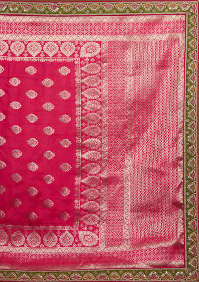 Multi Zariwork Raw Silk Designer Lehenga-Koskii