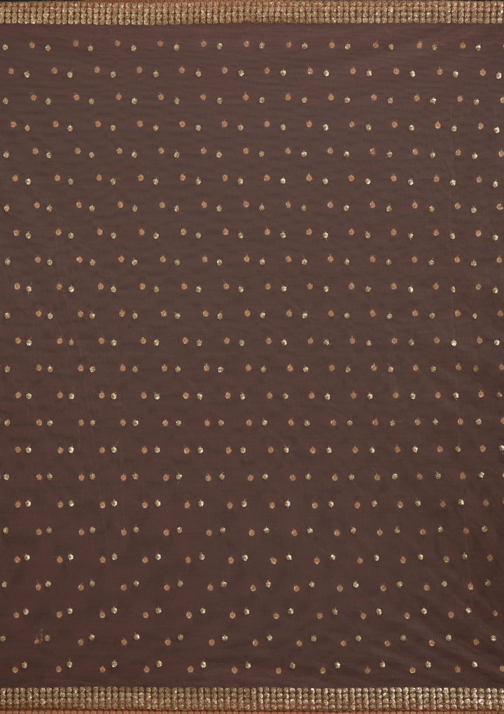 Mustard Sequins Georgette Designer Salwar-Suit - koskii