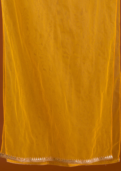 Mustard Sequins Georgette Designer Salwar Suit-Koskii