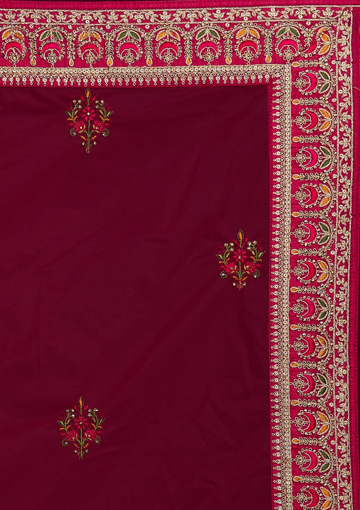 Mustard Sequins Raw Silk Designer Semi-Stitched Lehenga - koskii