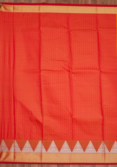 Mustard Zariwork Art Silk Designer Saree - Koskii