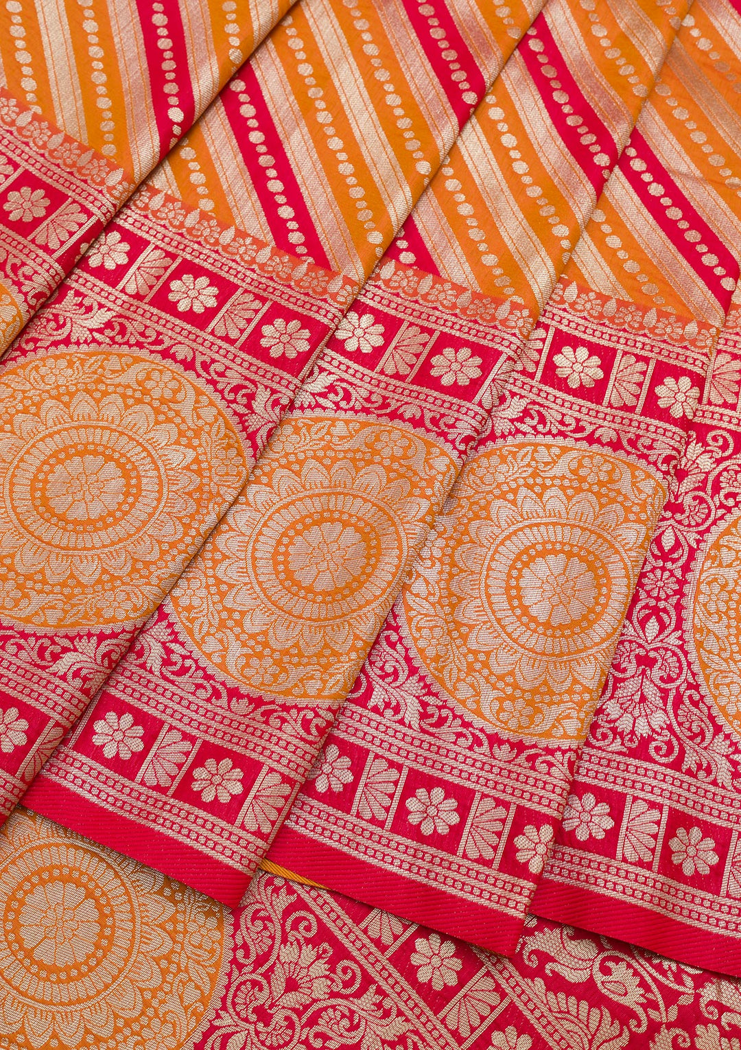Mustard Zariwork Art Silk Saree-Koskii