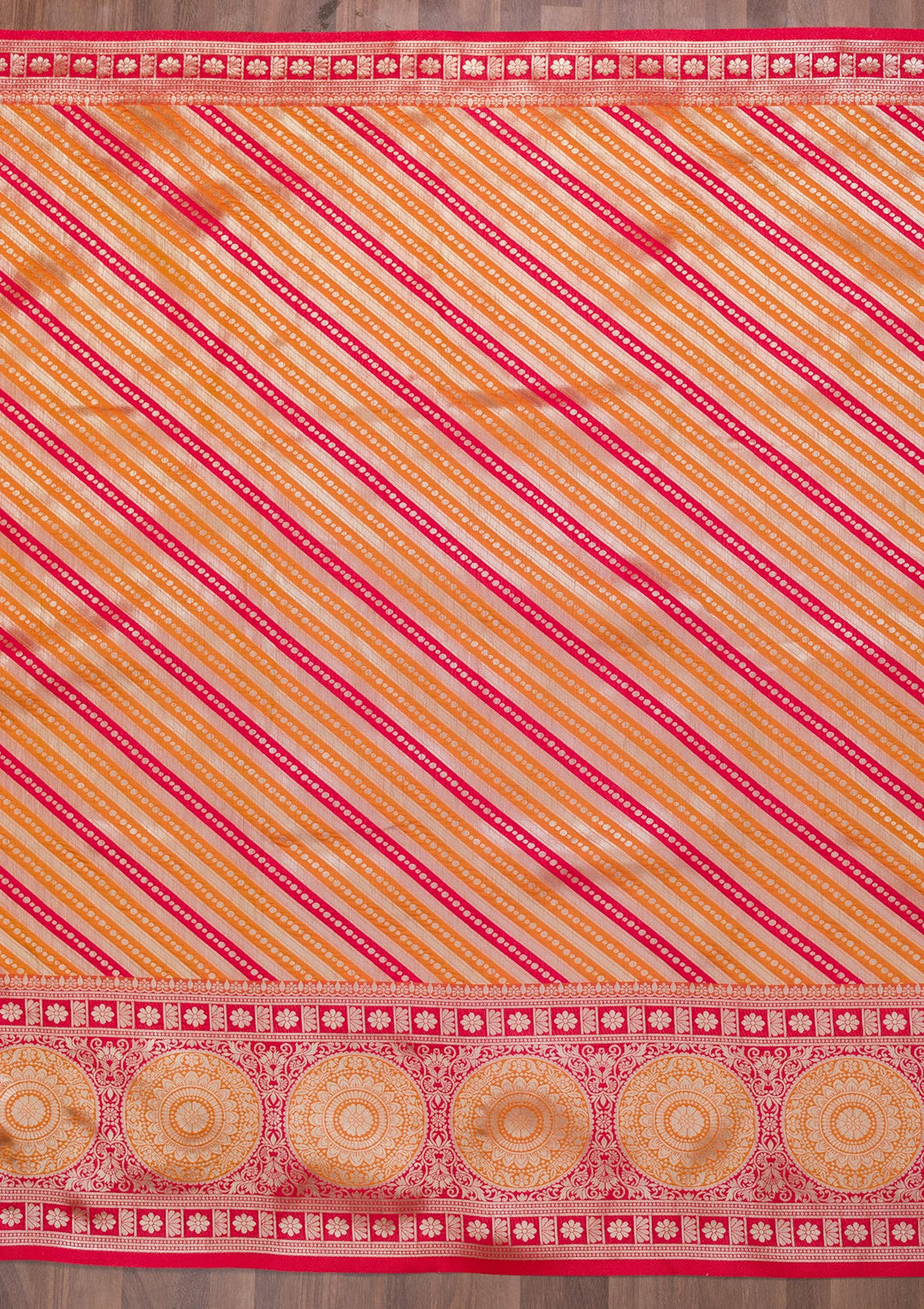 Mustard Zariwork Art Silk Saree-Koskii