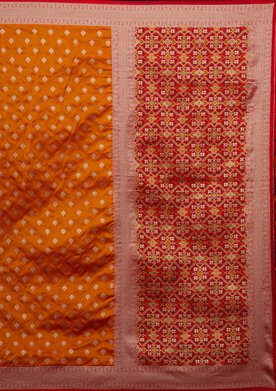 Mustard Zariwork Banarasi Designer Saree - Koskii