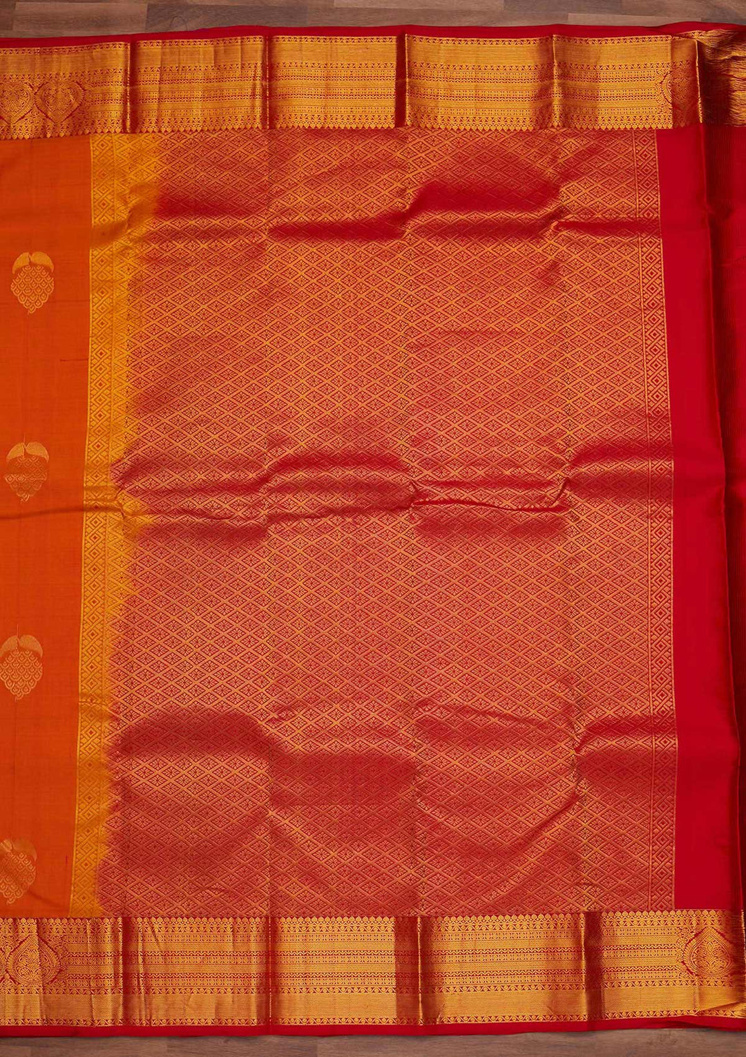 Mustard Zariwork Pure Silk Designer Saree - Koskii