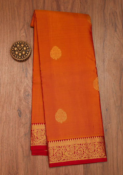 Mustard Zariwork Pure Silk Saree- Koskii