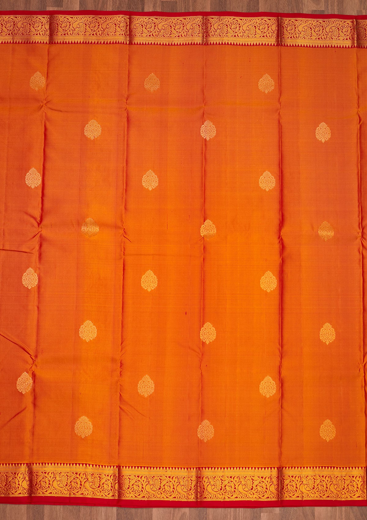Mustard Zariwork Pure Silk Saree - Koskii