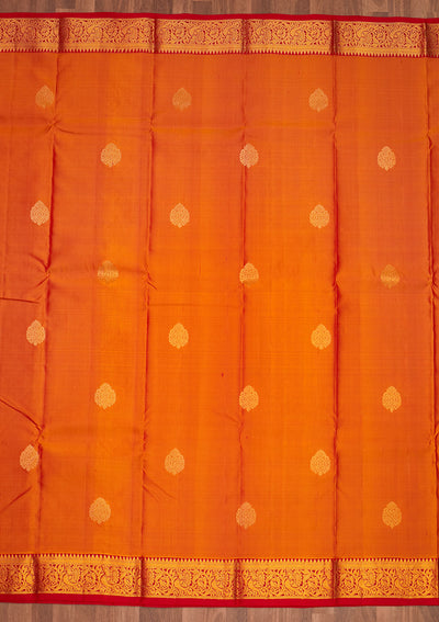 Mustard Zariwork Pure Silk Saree - Koskii