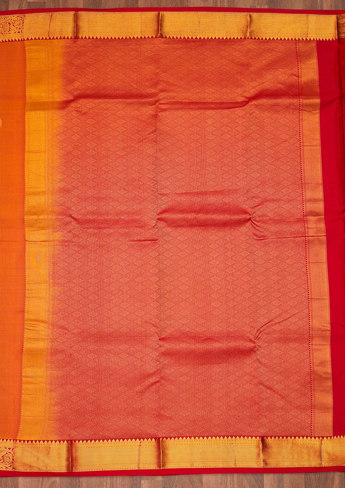 Mustard Zariwork Pure Silk Saree - Koskii