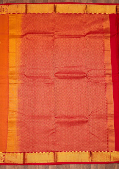 Mustard Zariwork Pure Silk Saree - Koskii