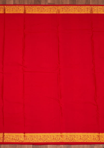 Mustard Zariwork Pure Silk Saree - Koskii