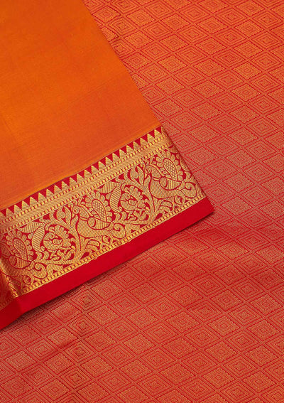 Mustard Zariwork Pure Silk Saree - Koskii