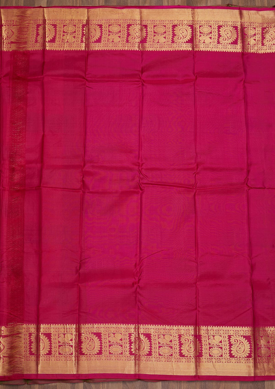 Mustard Zariwork Pure Silk Saree-Koskii