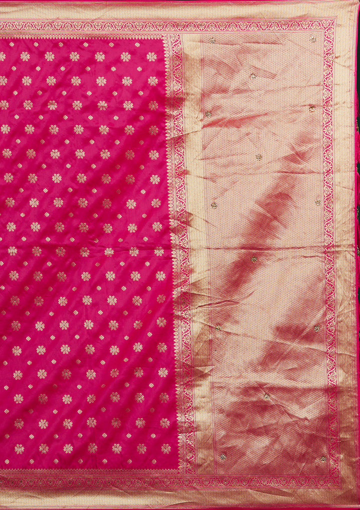 Mustard Zariwork Raw Silk Designer Lehenga-Koskii