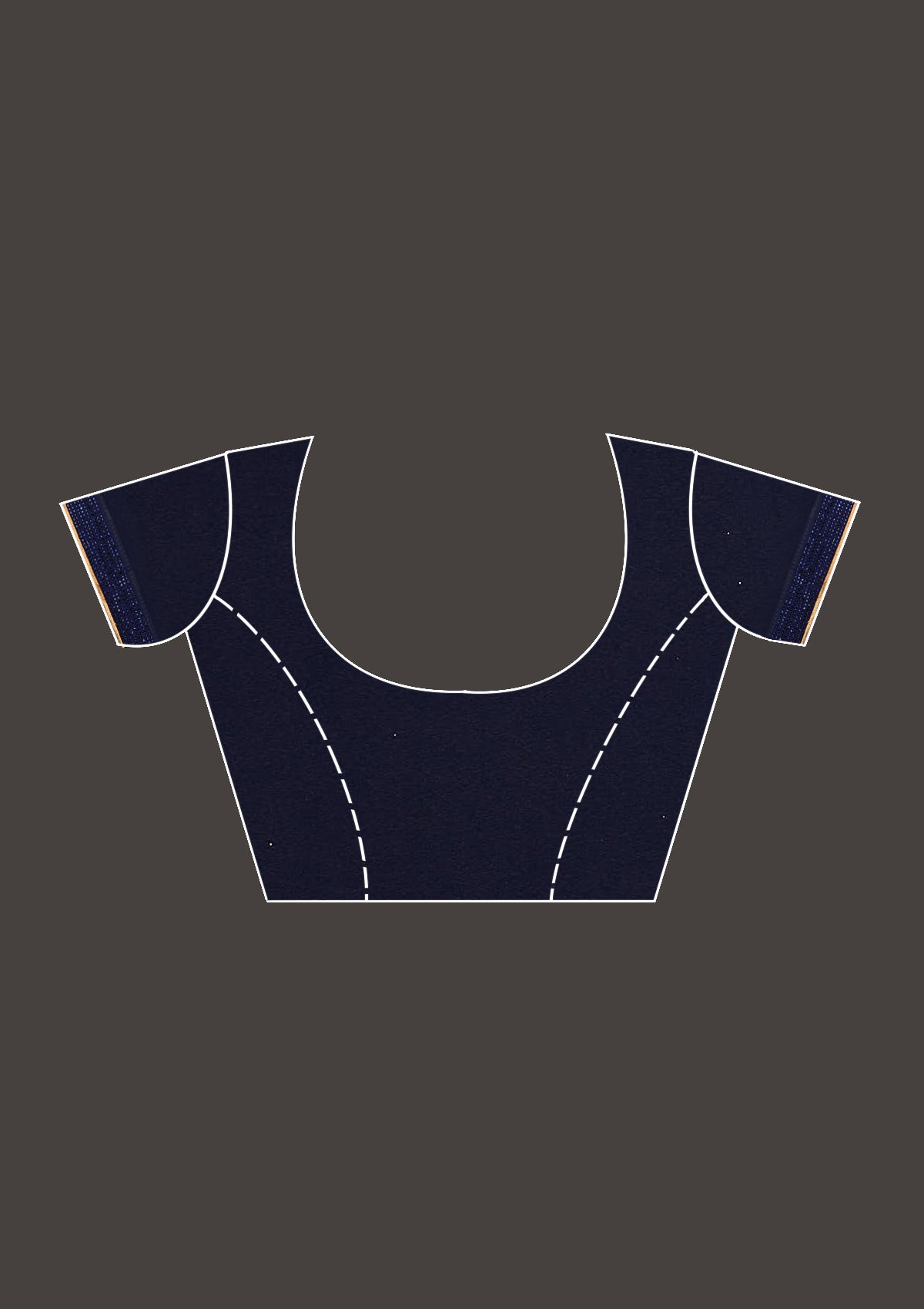 Navy Blue Sequins Georgette Saree - Koskii