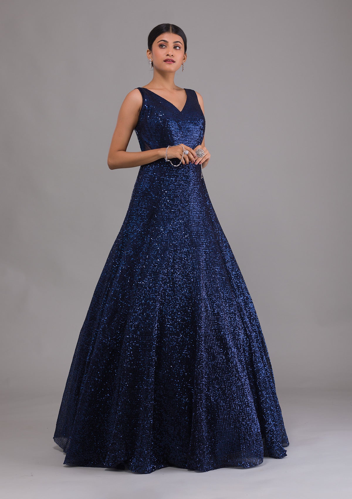 Navy Blue Chiffon Bridesmaid Dresses A line One Shoulder – TANYA BRIDAL