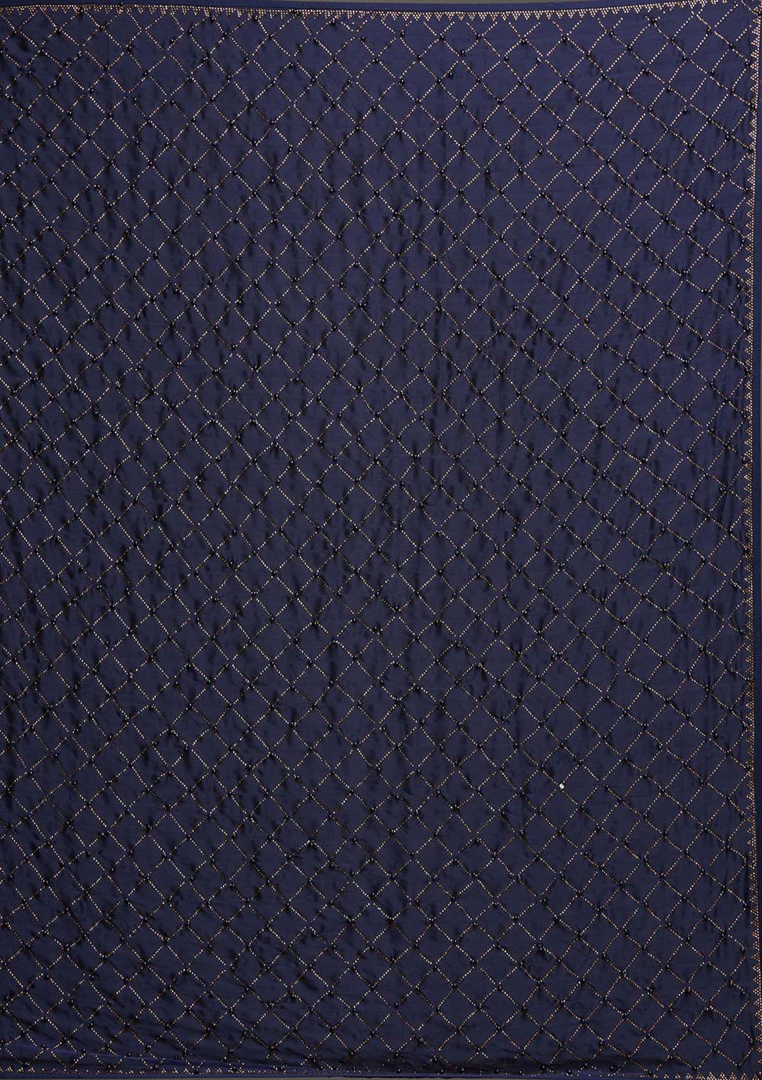 Navy Blue Swarovski Shimmer Saree - Koskii