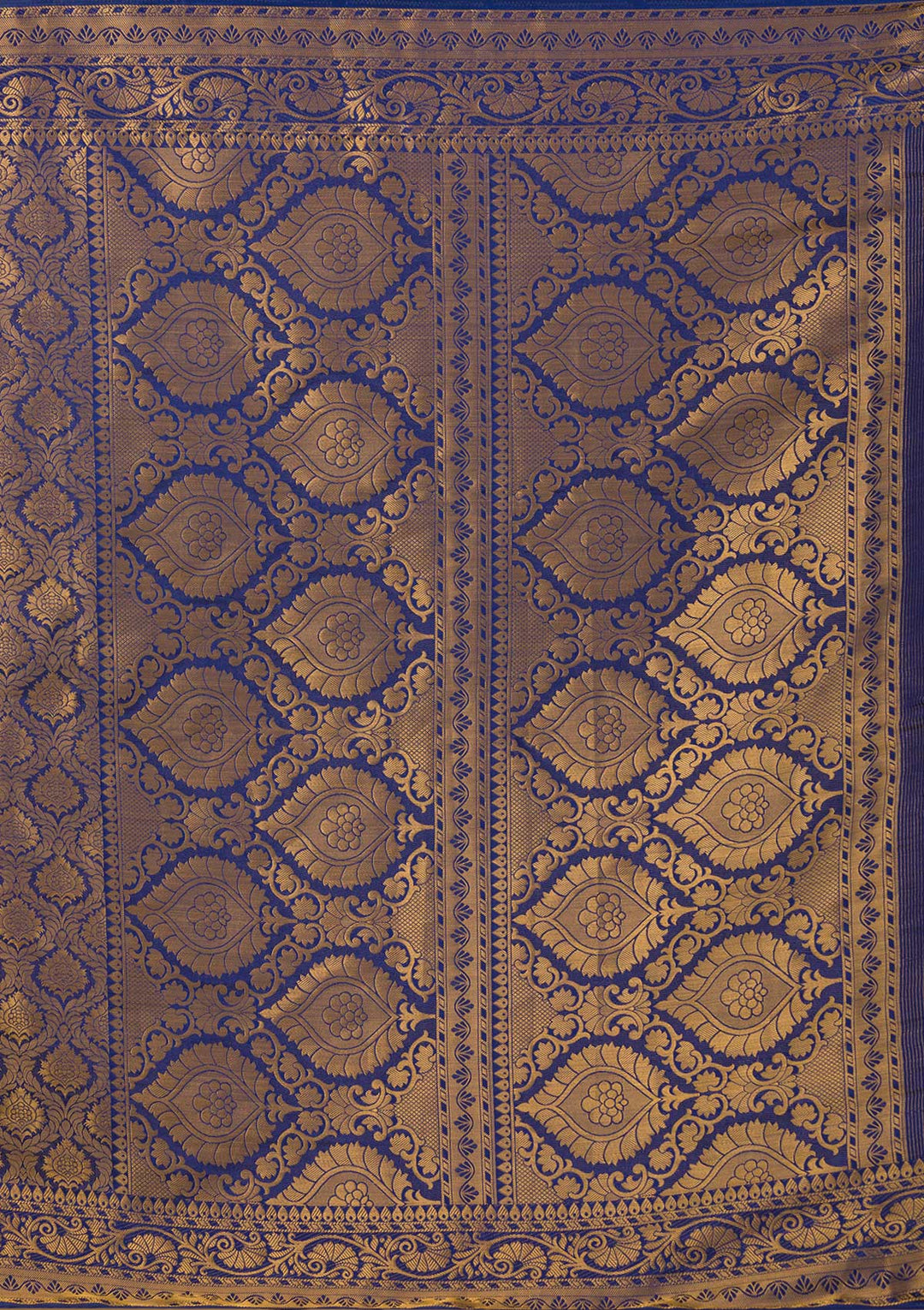 Navy Blue Zariwork Art Silk Designer Saree-Koskii