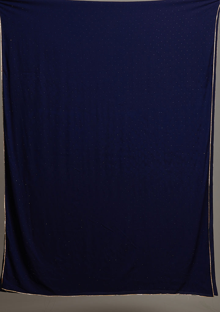 Navy Blue Zariwork Georgette Salwar Suit-Koskii