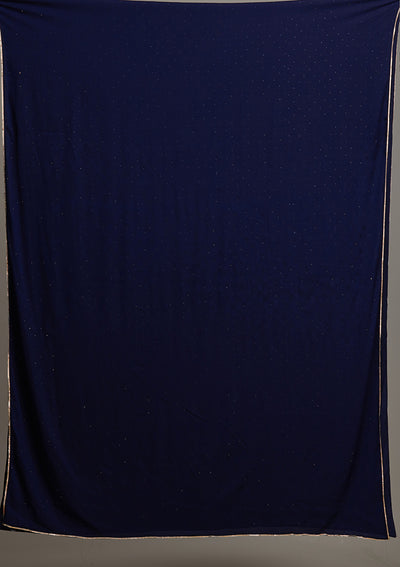 Navy Blue Zariwork Georgette Salwar Suit-Koskii