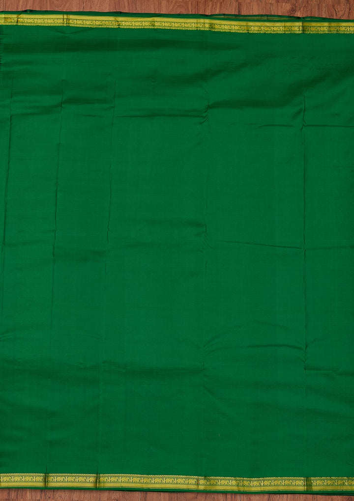 Navy Blue Zariwork Pure Silk Designer Unstitched Saree - Koskii