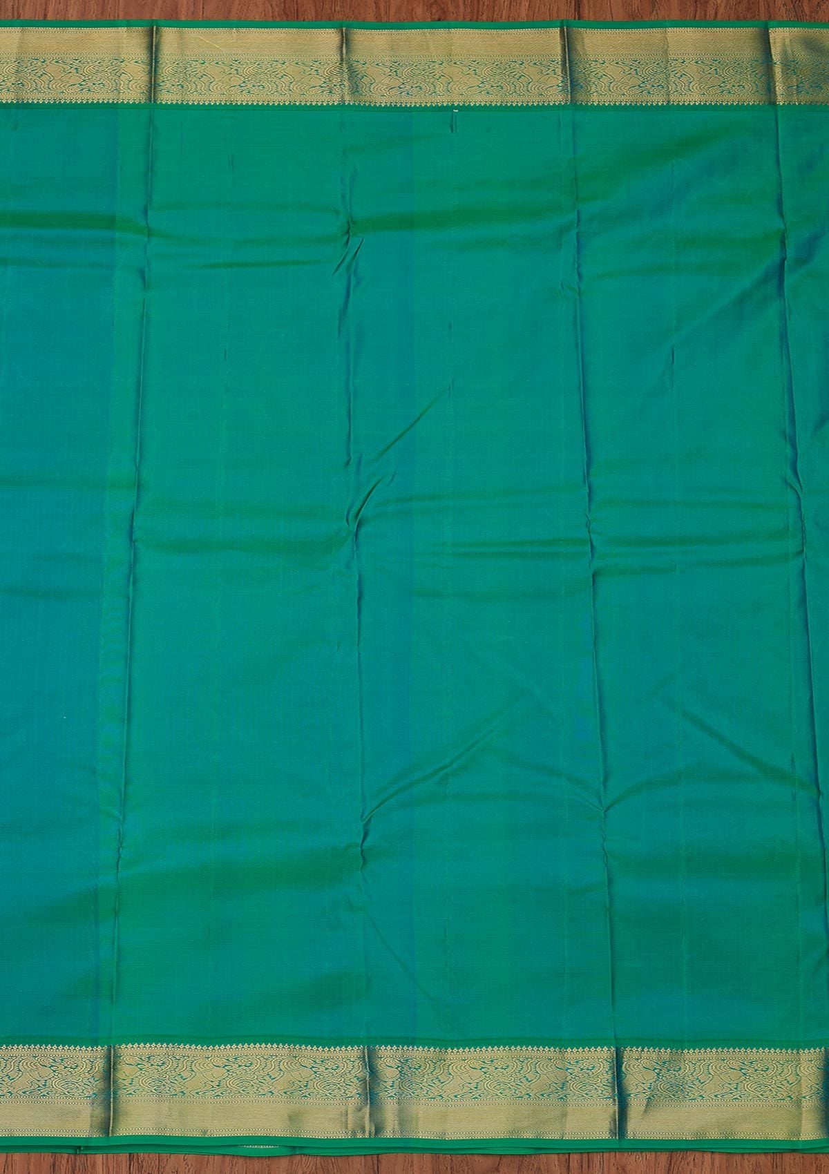 Navy Blue Zariwork Pure Silk Designer Unstitched Saree - Koskii
