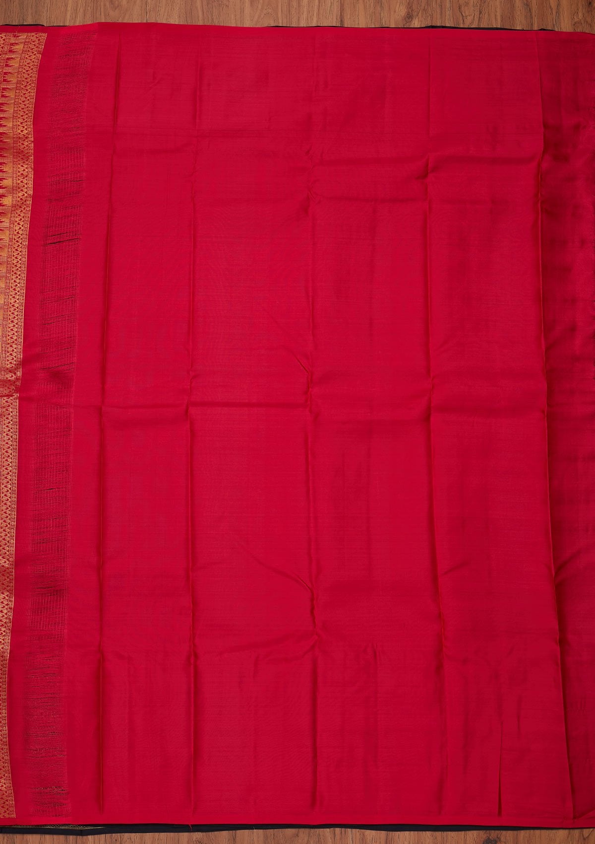 Navy Blue Zariwork Pure Silk Designer Unstitched Saree - Koskii
