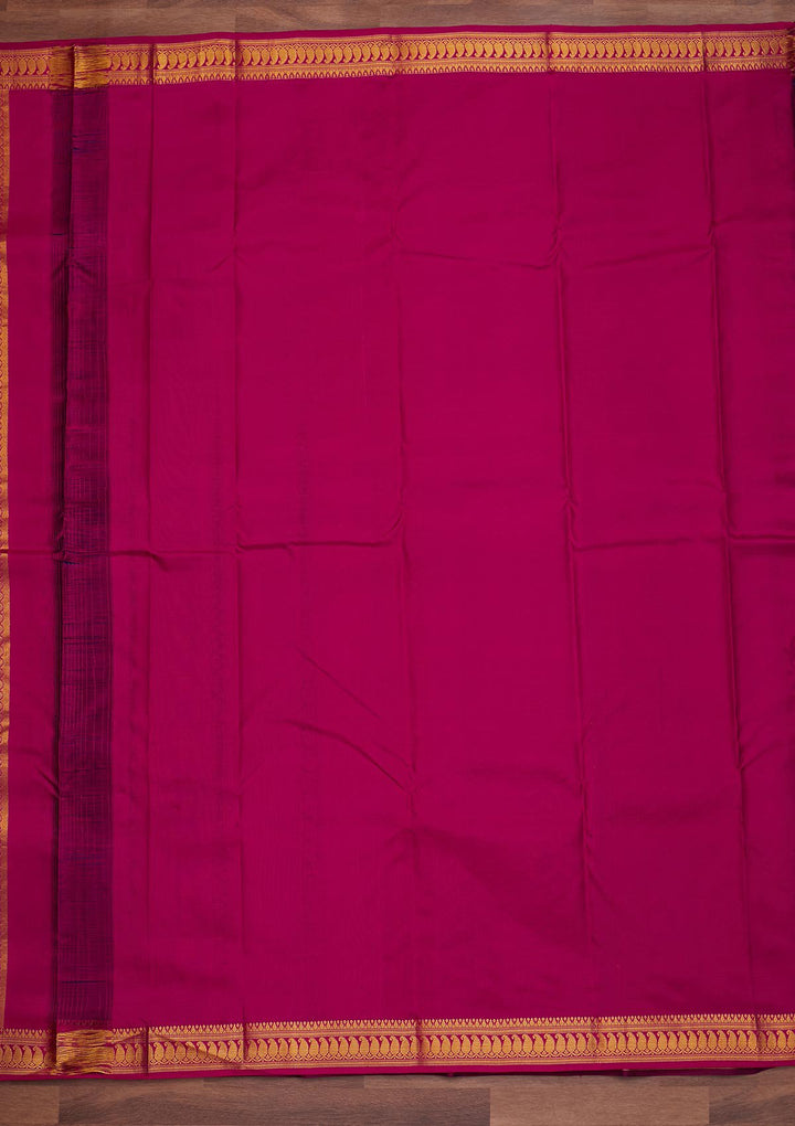 Navy Blue Zariwork Pure Silk Designer Saree - Koskii
