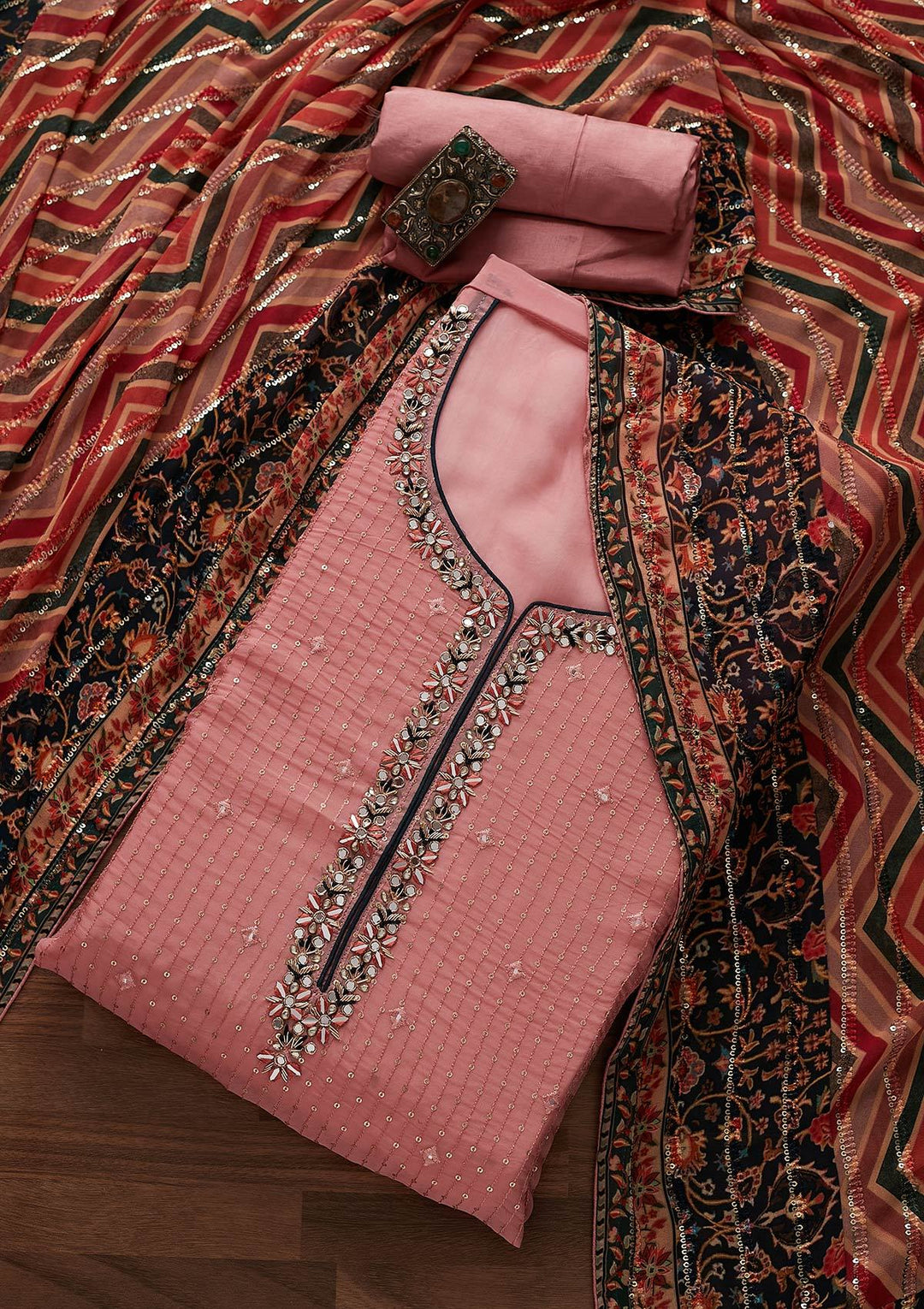 Semi stitched salwar suit cheap