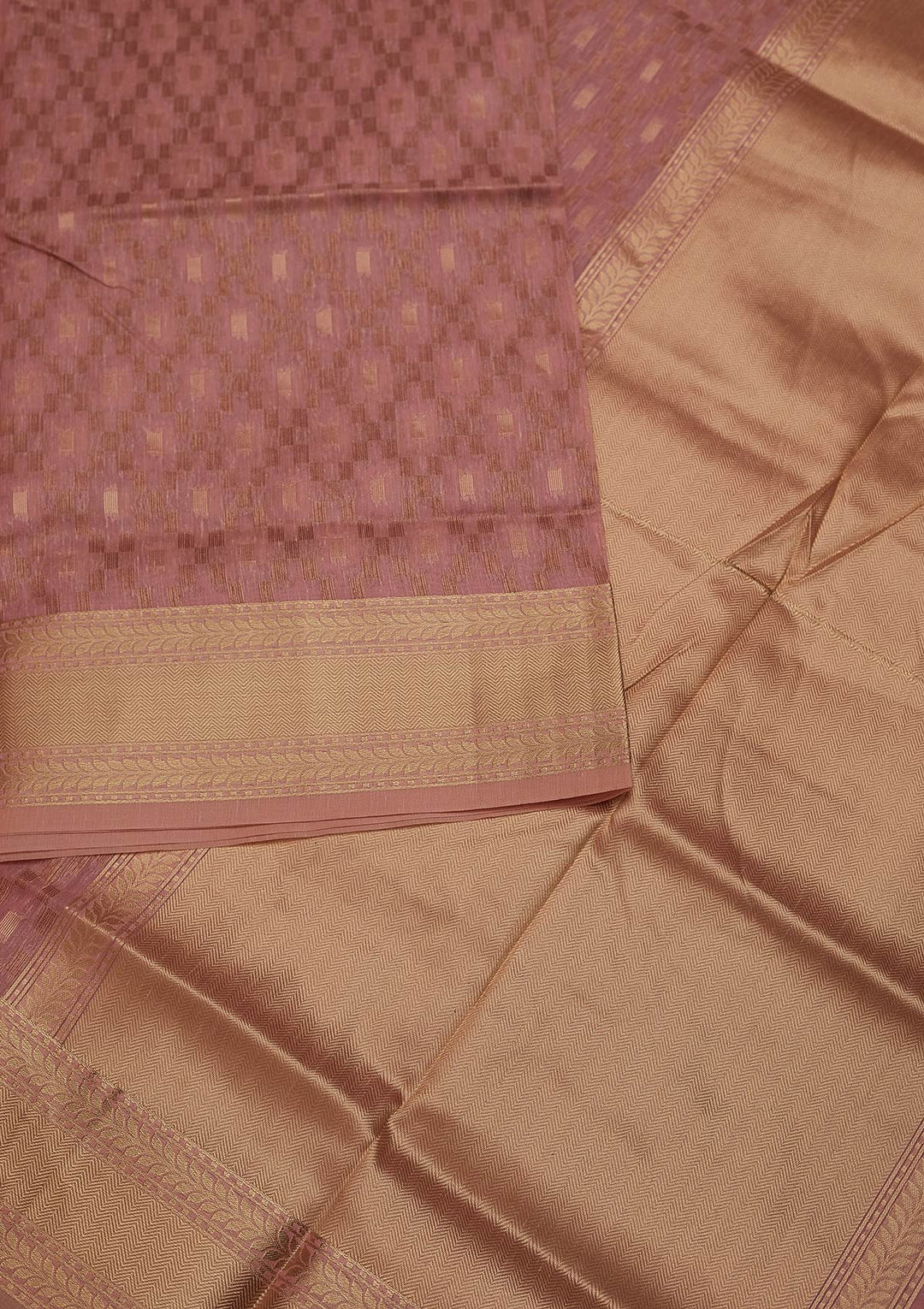 Onion Pink Zariwork Art Silk Designer Saree - Koskii